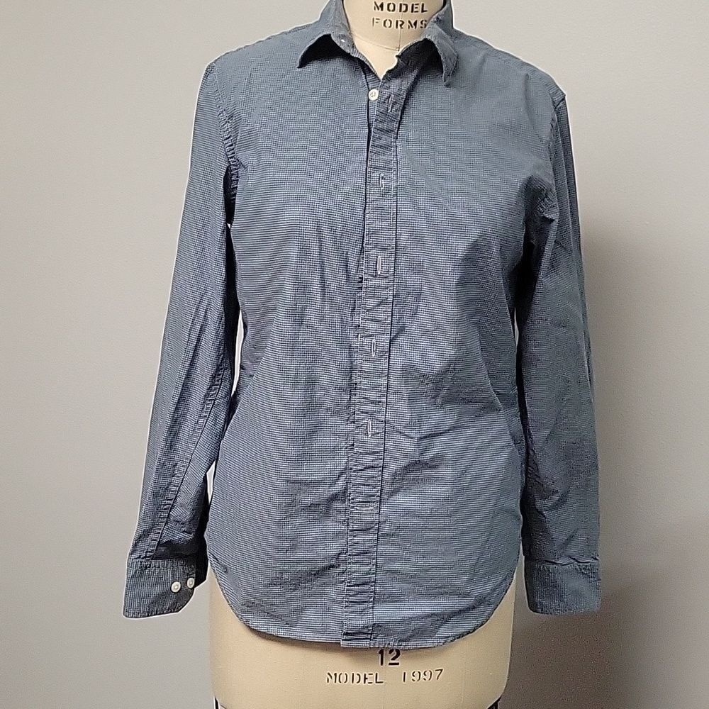 BANANA REPUBLIC Blue Custom 078 Wash Camden Fit Button Down Dress Shirt, size S